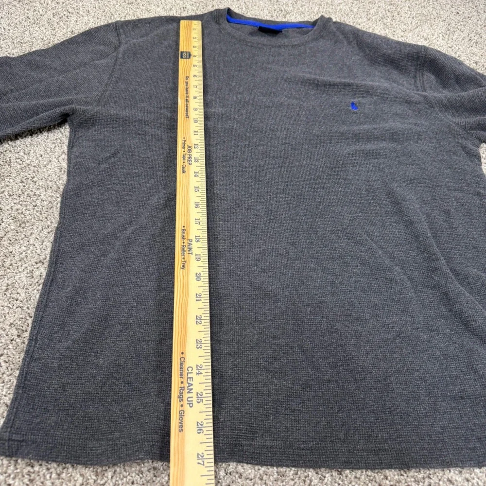 Polo‎ Ralph Lauren Mens XL Gray Waffle Knit Thermal Long Sleeve Sleepwear Shirt
